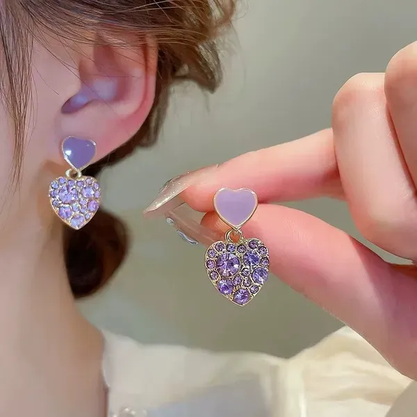 Purple_Crystal_Double_Heart_Drop_Earrings_For_Women