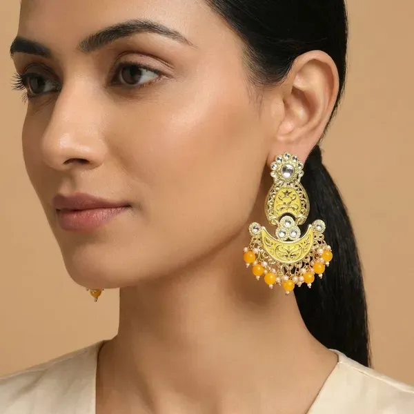 Yellow_Brass_Earrings_For_Women