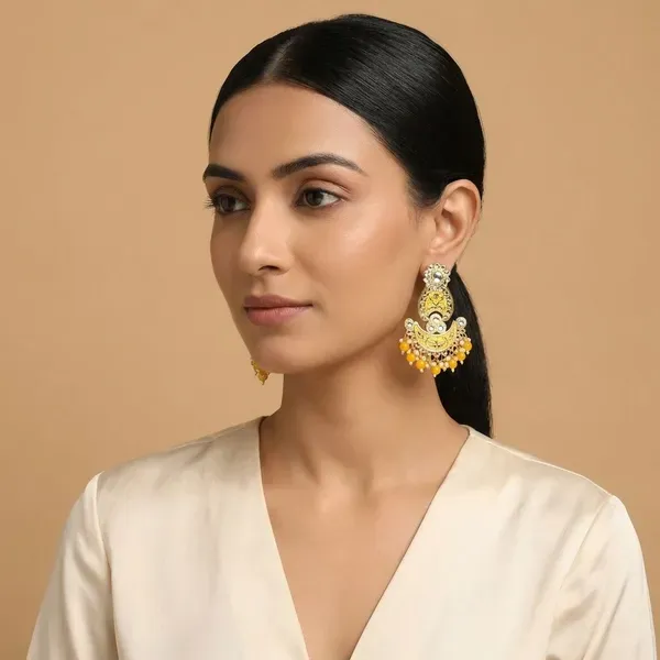 Yellow_Brass_Earrings_For_Women
