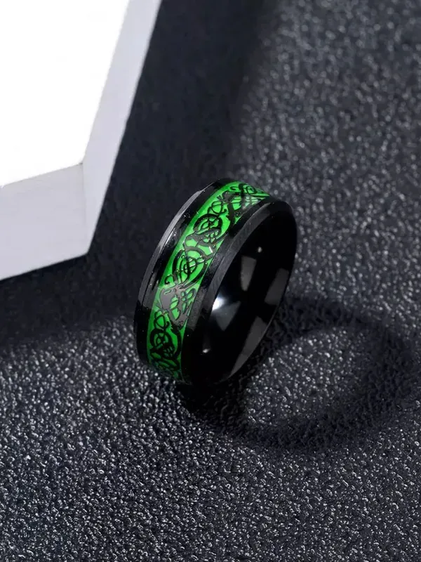 Black_&_Green_Stainless_Steel_Ring_For_Men