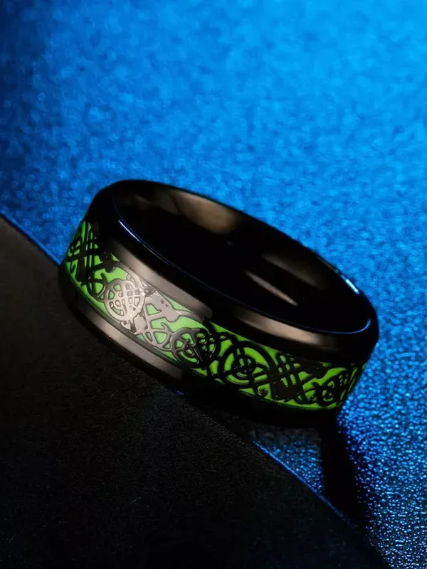Black_&_Green_Stainless_Steel_Ring_For_Men