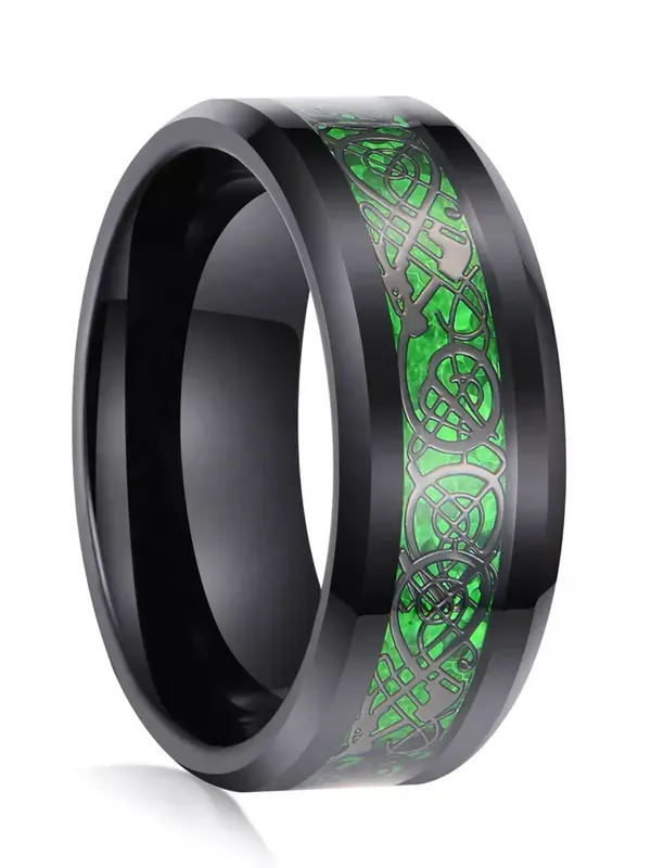 Black_&_Green_Stainless_Steel_Ring_For_Men