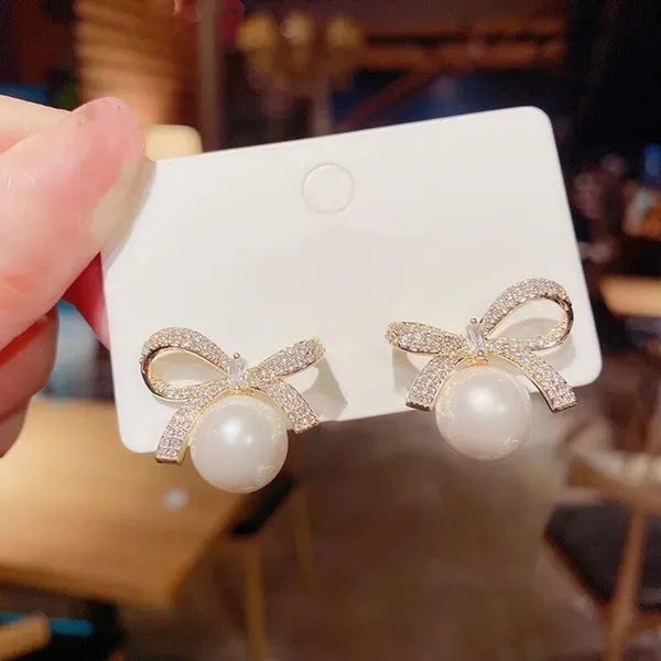 Gold_Crystal_Rhinestone_Bow_Stud_Pearl_Drop_Earrings_For_Women