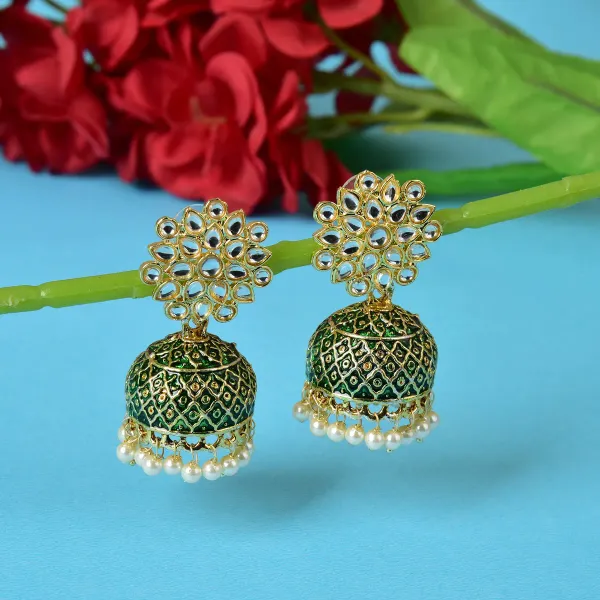 Gold_Brass_Stud_Earrings_For_Women