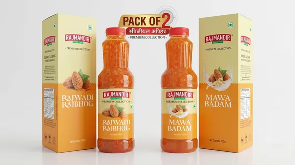 Rajmandir_Mawa_Badam_Sharbat_Syrup+Rajmandir_Rajwadi_Rajbhog_Saffron_Almond_Sharbat_Syrup