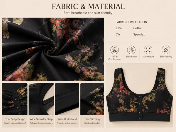 Black_Cotton_Floral_Print_Front-Button_Bralette_For_Women