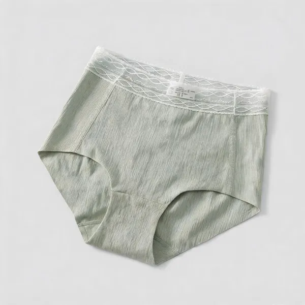 Green_Cotton_High-Waist_Lace_Waistband_Ribbed_Brief_For_Women