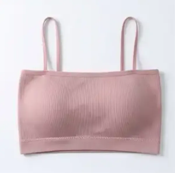 Pink_Cotton_Ruched_Bandeau_Bra_For_Women