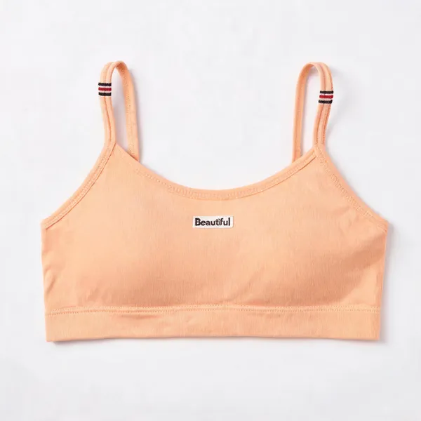 Orange_Cotton_Sporty_Striped-Strap_Bralette_For_Women