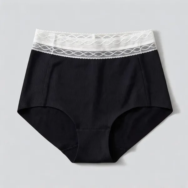 Black_Cotton_High-Waist_Lace_Waistband_Brief_For_Women