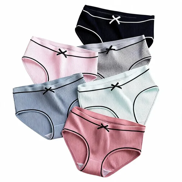 Multicolor_Cotton_Ribbed_Mid-Rise_Brief_Panty_For_Women_Pack_Of_6