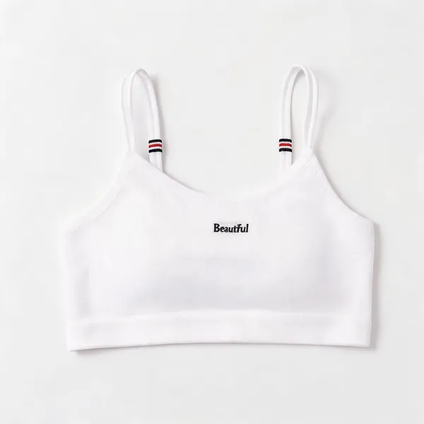 White_Cotton_Bib-Style_Striped_Strap_Apron_For_Women