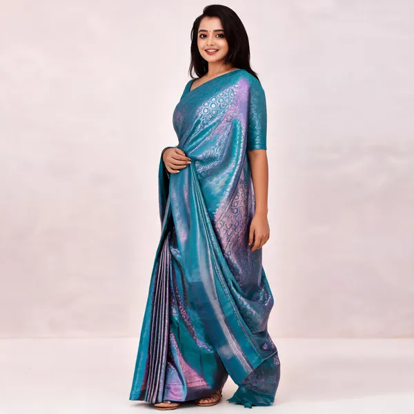 Sky_Blue_Soft_Litchi_Silk_Saree_For_Women