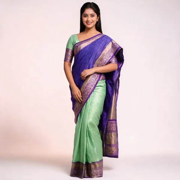 Purple_Soft_Litchi_Silk_Saree_For_Women