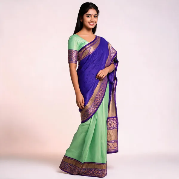 Purple_Soft_Litchi_Silk_Saree_For_Women
