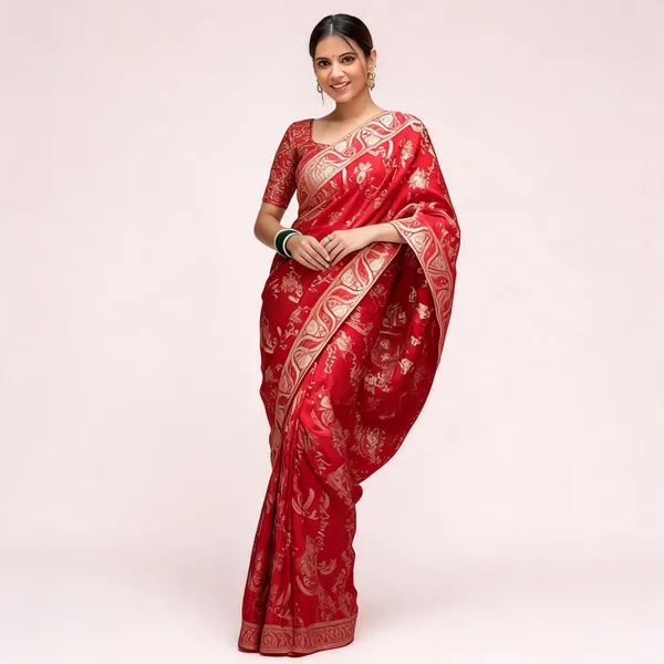 Pink_Soft_Litchi_Silk_Saree_For_Women
