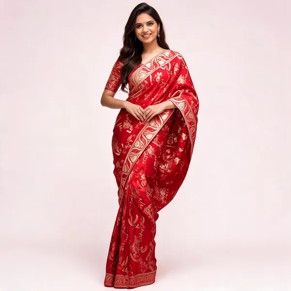 Pink_Soft_Litchi_Silk_Saree_For_Women