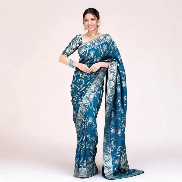 Sky_Blue_Soft_Litchi_Silk_Saree_For_Women