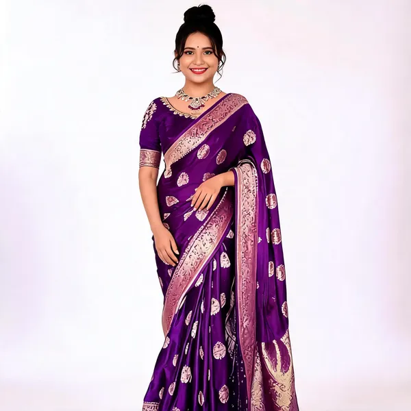 Purple_Soft_Litchi_Silk_Saree_For_Women