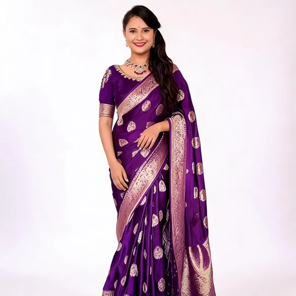 Purple_Soft_Litchi_Silk_Saree_For_Women