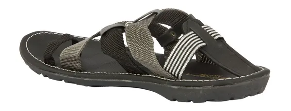 Grey_Synthetic_Leather_Flip_Flops_For_Men