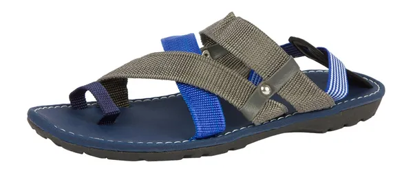Grey_And_Blue_Synthetic_Leather_Flip_Flops_For_Men