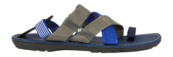 Grey_And_Blue_Synthetic_Leather_Flip_Flops_For_Men