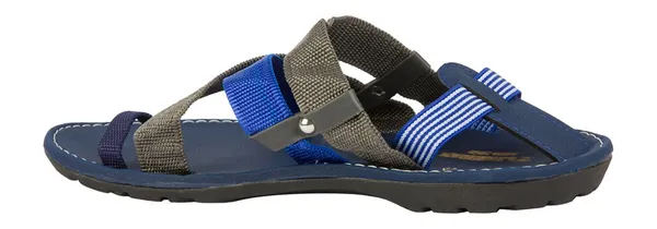 Grey_And_Blue_Synthetic_Leather_Flip_Flops_For_Men