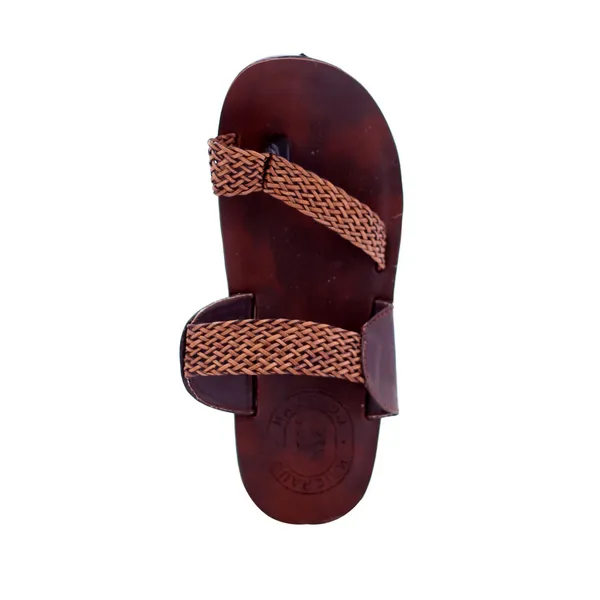 Dark_Brown_Synthetic_Leather_Slippers_For_Men
