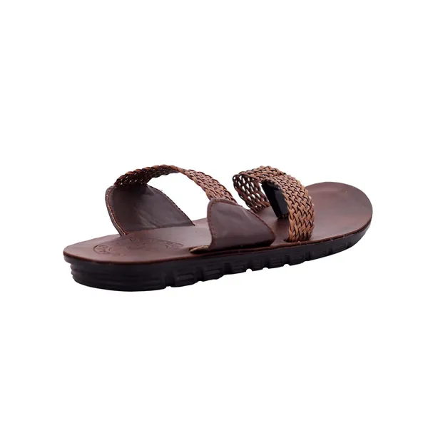 Dark_Brown_Synthetic_Leather_Slippers_For_Men