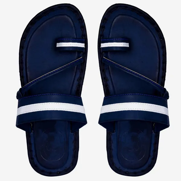 Blue_Synthetic_Leather_Slippers_For_Men