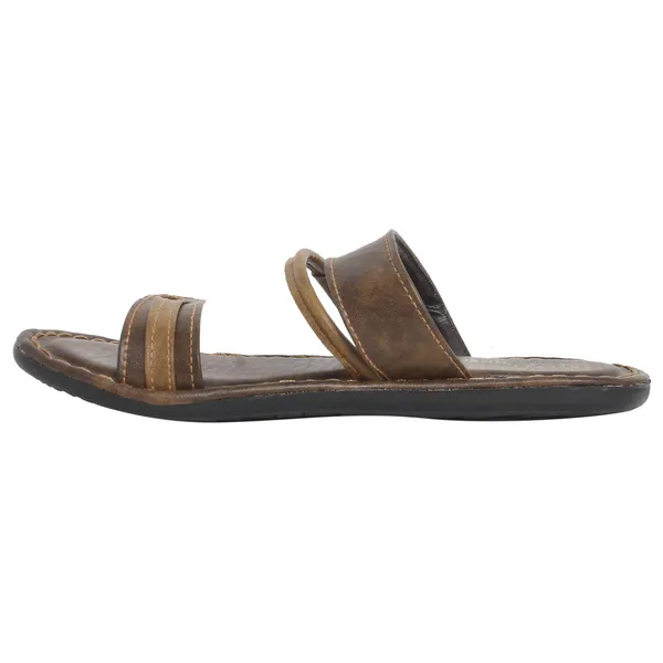 Beige_Sysnthetic_Leather_Slippers_For_Unisex