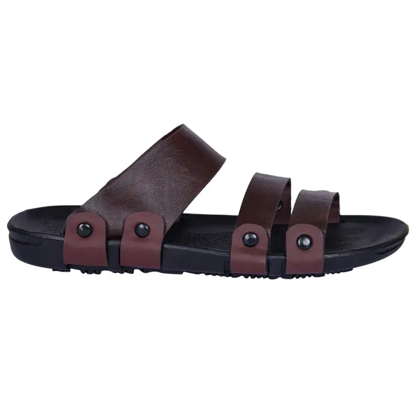 Brown_Synthetic_Leather_Sandals_For_Unisex