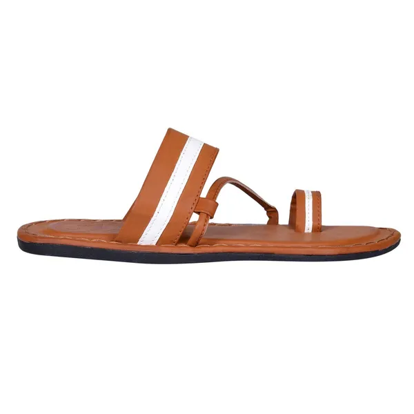 Tan_Synthetic_Leather_Slippers_For_Men