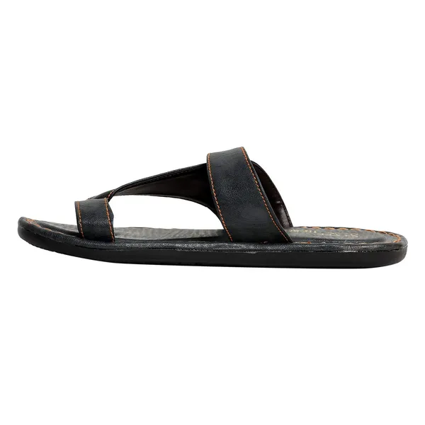 Black_Sysnthetic_Leather_Slippers_For_Unisex
