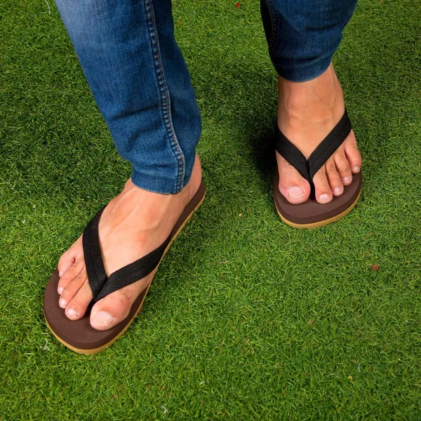 Brown_Synthetic_Leather_Slippers_For_Men