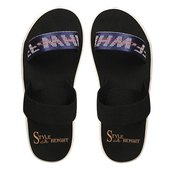 Blue_Synthetic_Leather_Sandals_For_Men