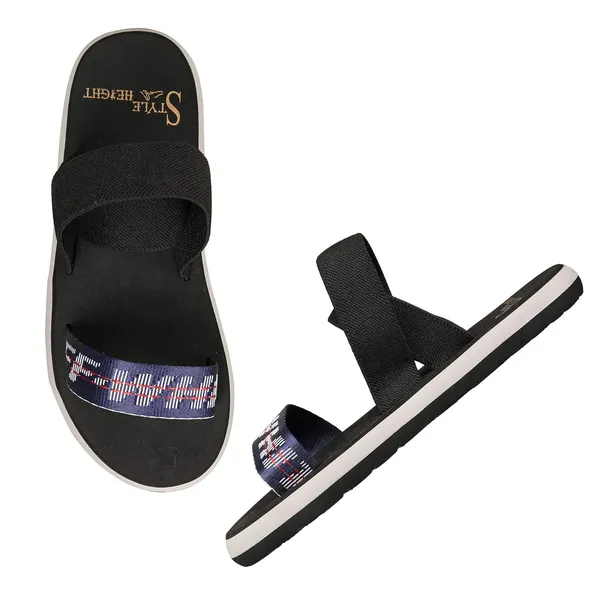Blue_Synthetic_Leather_Sandals_For_Men