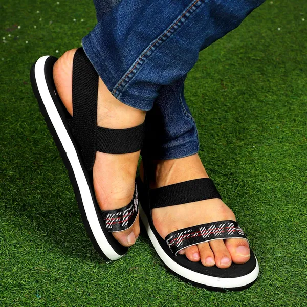 Blue_Synthetic_Leather_Sandals_For_Men