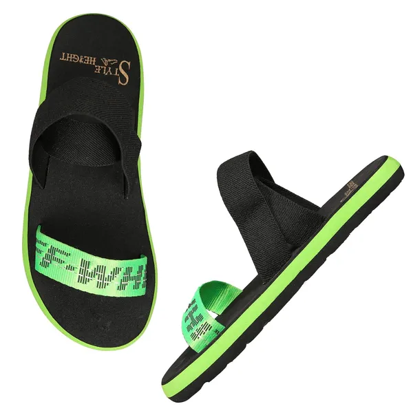 Green_Synthetic_Leather_Sandals_For_Men