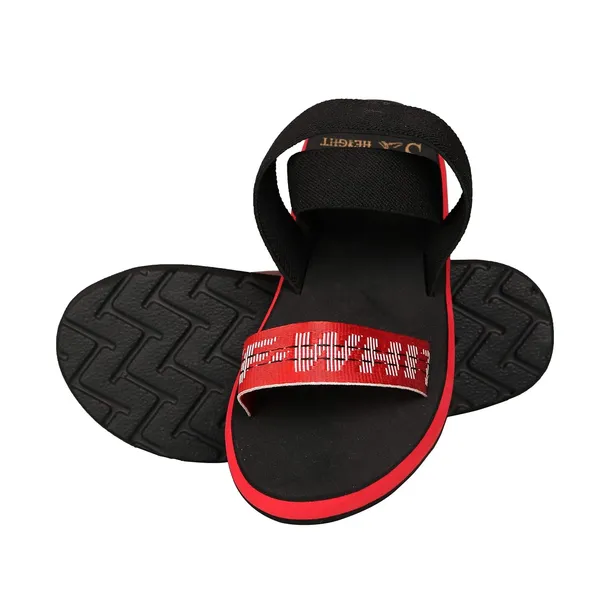 Red_Synthetic_Leather_Sandals_For_Men