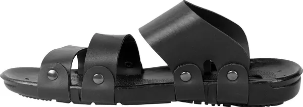 Black_Synthetic_Leather_Sandals_For_Men
