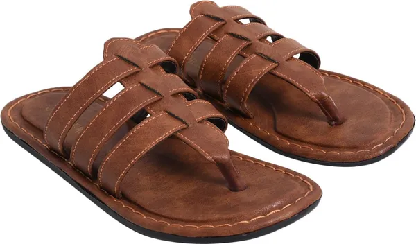 Brown_Synthetic_Leather_Sandals_For_Men
