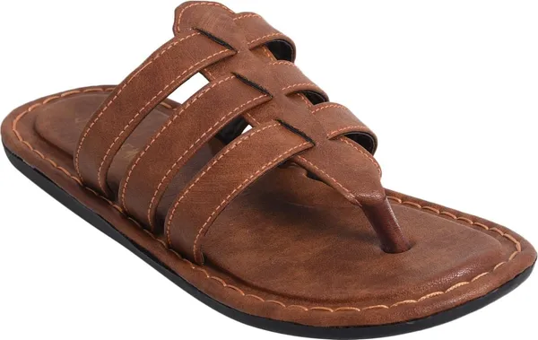 Brown_Synthetic_Leather_Sandals_For_Men