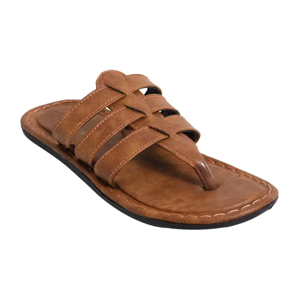 Tan_Synthetic_Leather_Sandals_For_Men