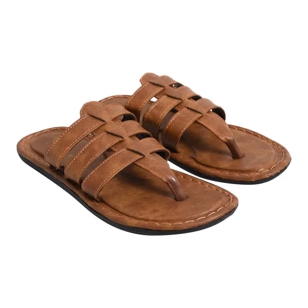 Tan_Synthetic_Leather_Sandals_For_Men