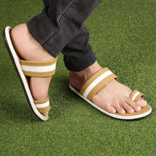 Tan_Synthetic_Leather_Flip_Flops_For_Men