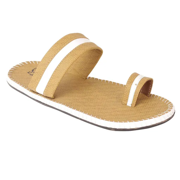 Tan_Synthetic_Leather_Flip_Flops_For_Men