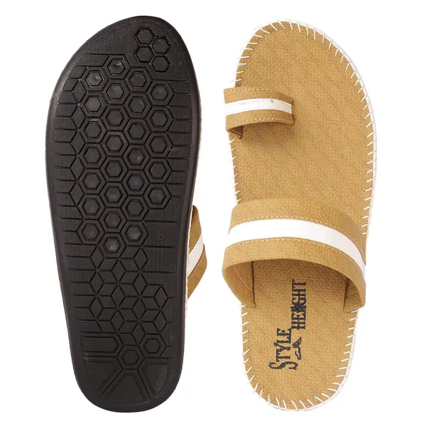 Tan_Synthetic_Leather_Flip_Flops_For_Men