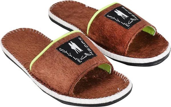 Brown_Fur_Slides_For_Men